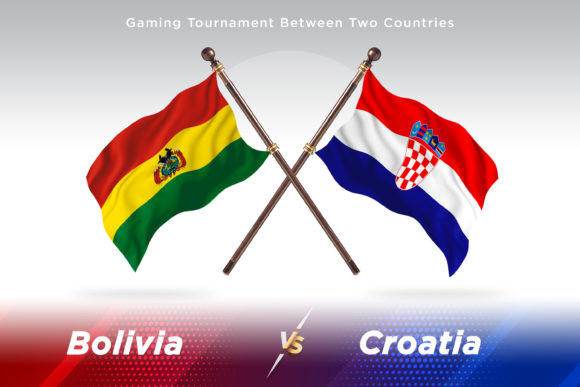 Bolivia Versus Croatia Two Flags Design