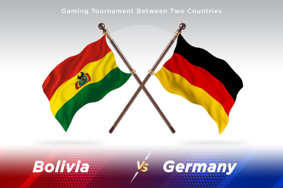 Bolivia Versus Germany Two Flags