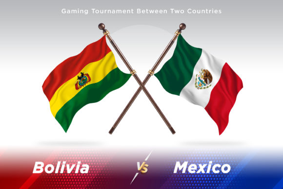 Bolivia Versus Mexico Two Flags Design