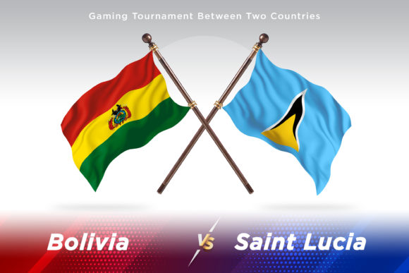 Bolivia Versus Saint Lucia Two Flags