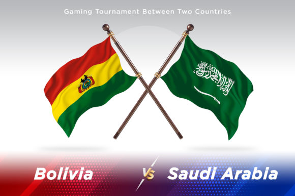 Bolivia Versus Saudi Arabia Two Flags