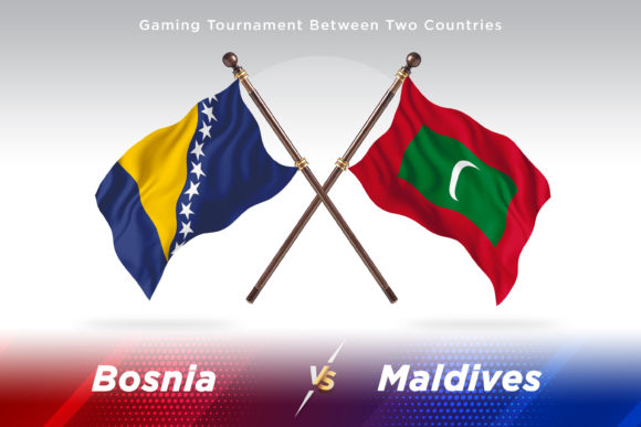 Bosnia Versus Maldives Two Flags: A Unique Design Asset