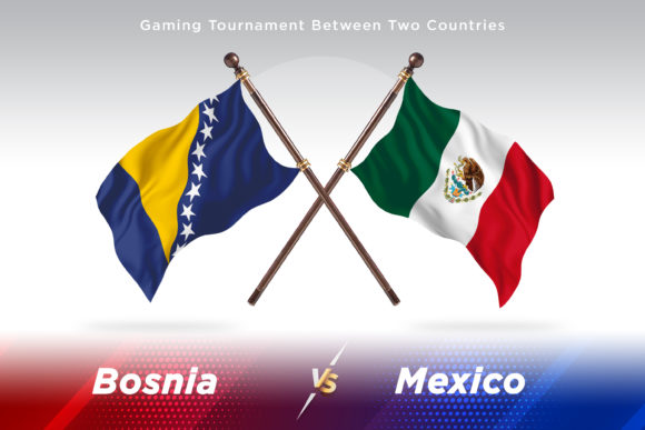 Bosnia Versus Mexico: A Creative Illustration of Two Country Flags