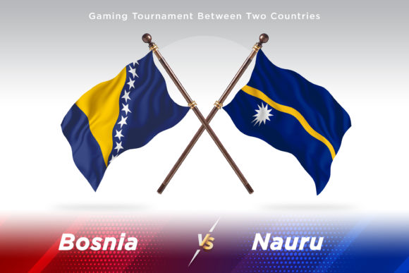 Bosnia Versus Nauru Two Flags