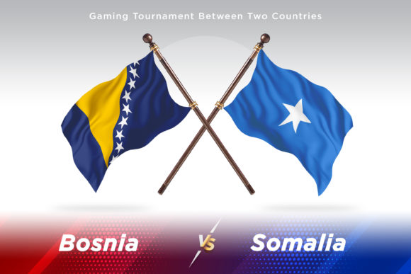 Bosnia Versus Somalia Two Flags