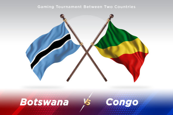 Botswana Versus Congo Two Flags